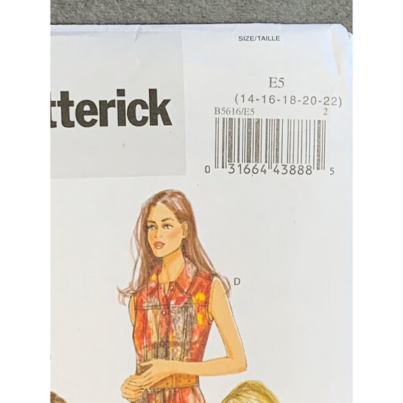Butterick Misses Jacket Sewing Pattern sz 14-22 B5616 - uncut - Picture 2 of 3